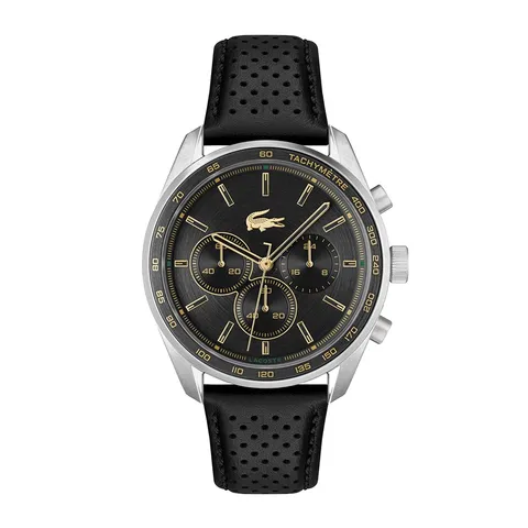 Lacoste Boston Orologio Cronografo Uomo Pelle Nero