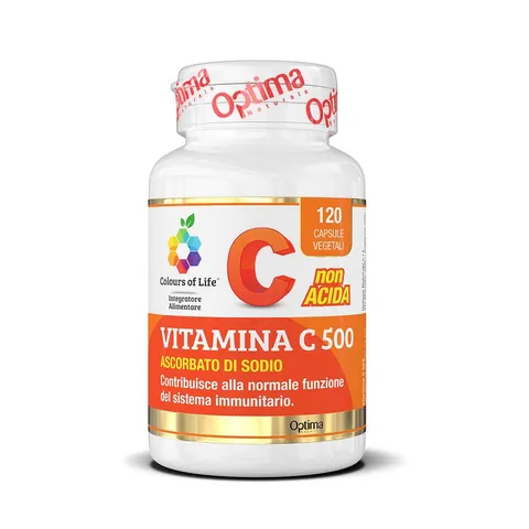 Colours of Life Vitamina C 500 - Integratore Di Vitamina C - Funzione Antiossidante- 120