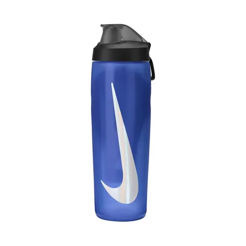Nike Refuel Locking Lid Bottiglia per Bere Game Royal/Black/Silver Iridescent 709 ml