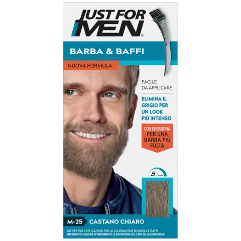 Just For Men Barba & Baffi, Tinta Per Uomo Con Cheratina, Per Una Barba Più Folta