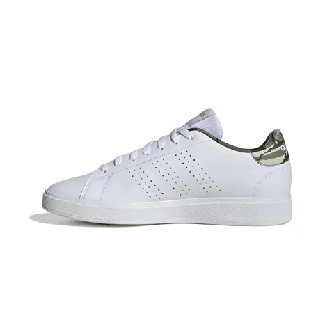 Adidas Uomo Advantage Base 2.0 Shoes, Cloud White/Cloud White/Olive Strata, 39 1/3 EU