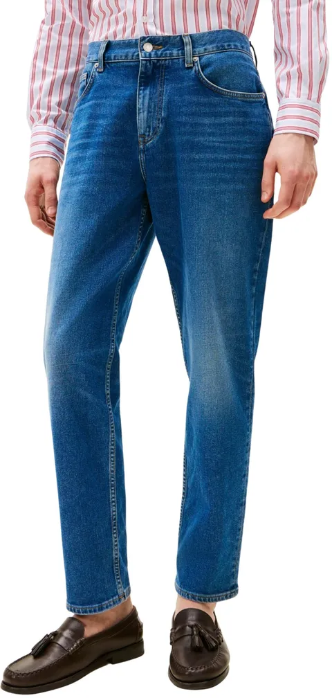 Tommy Hilfiger Uomo Jeans Tapered Harlem Vita Media, Blu (Bronson Indigo), 38W/32L