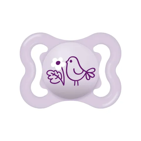 MAM Ciuccio in Silicone, con Custodia Porta Succhietto, 2-6 Mesi, Lilla