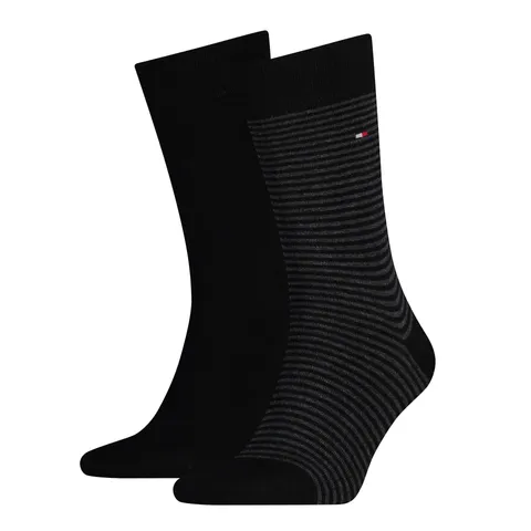 Tommy Hilfiger Classic, Calzini Uomo, Nero 094, 39-42 (Pacco da 2)