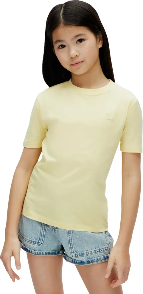 Calvin Klein T-Shirt Unisex per Bambini Mono Mini Badge Reg LV1CKSJA30 S/S, Giallo