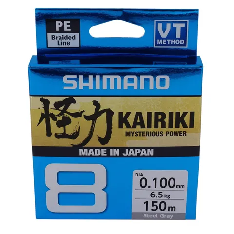 Shimano Kairiki 8, 150 Meter, Grigio Chiaro, 0.280 mm/29.3 kg, Linea di Pesca