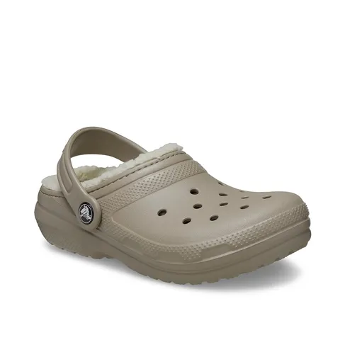 Crocs Classic Lined Clog T Unisex - Bambini e ragazzi, Mushroom/Bone, 24/25 EU