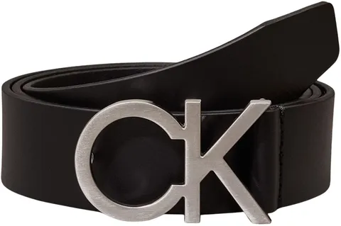 Calvin Klein Uomo Cintura Ck Buckle Belt 3.5 cm Cintura in Pelle, Nero (Ck Black), 90 cm