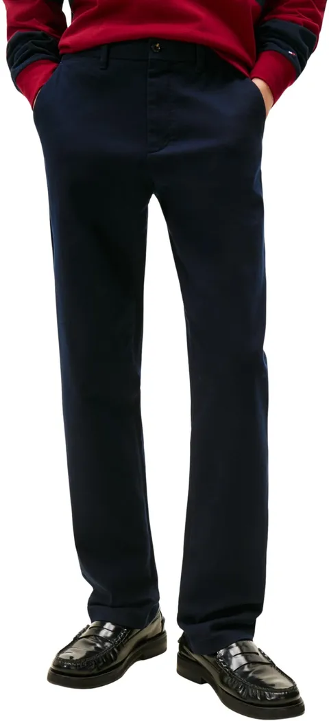 Tommy Hilfiger Uomo Pantaloni Chino Brushed Twill Straight Fit, Blu (Desert Sky), 32W/38L