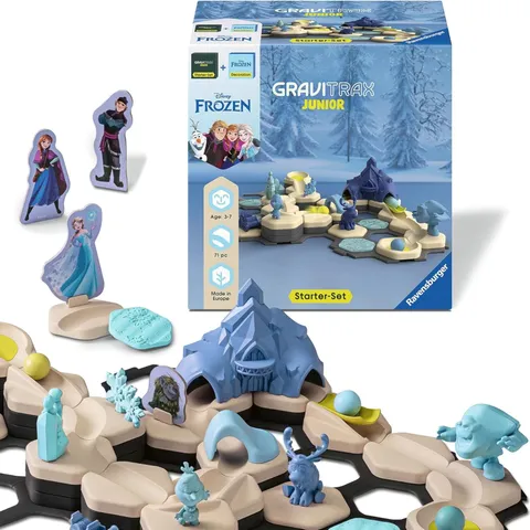 Ravensburger - GraviTrax Junior Frozen Starter-Set, Pista biglie 71 pezzi, Rompicapo