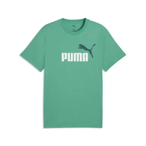 PUMA T-Shirt con Logo Bicolore Essentials N. 1 da Uomo S, Vibrant Green