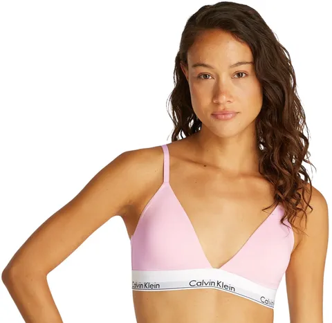 Calvin Klein Donna Reggiseno a Bralette Triangle Imbottitura Estraibile, Rosa (Buff