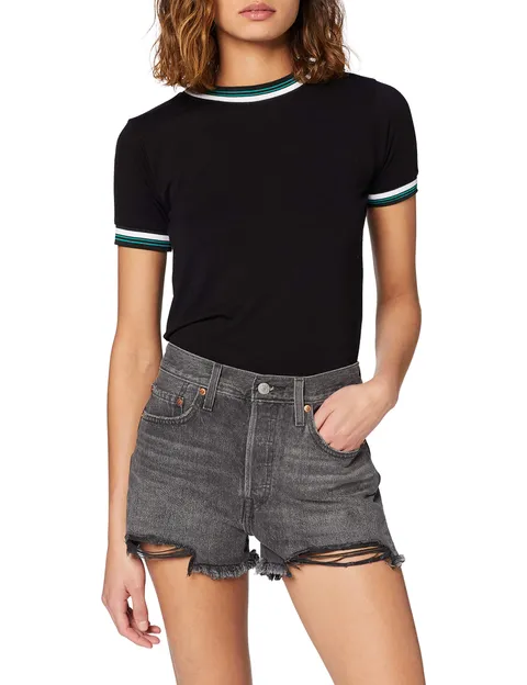 Levi's 501 Original Short Eat Your Words, Pantaloncini Donna, Grigio (Eat Your Words), 25W