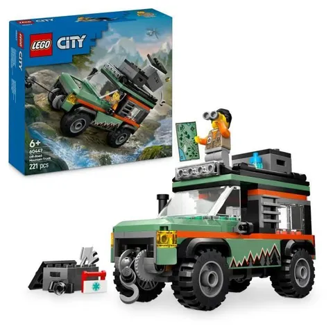 LEGO City Off-Road 4x4 Mountain Truck Toy Set - Building Toys for 6+ Year Old Boys &