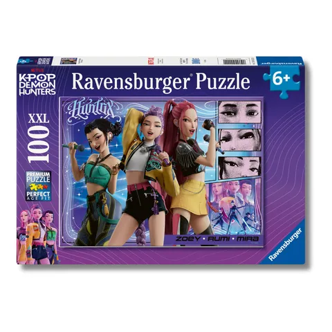 Ravensburger - Puzzle K-Pop Demon Hunters, 100 Pezzi XXL - Puzzle Bambini 6 Anni