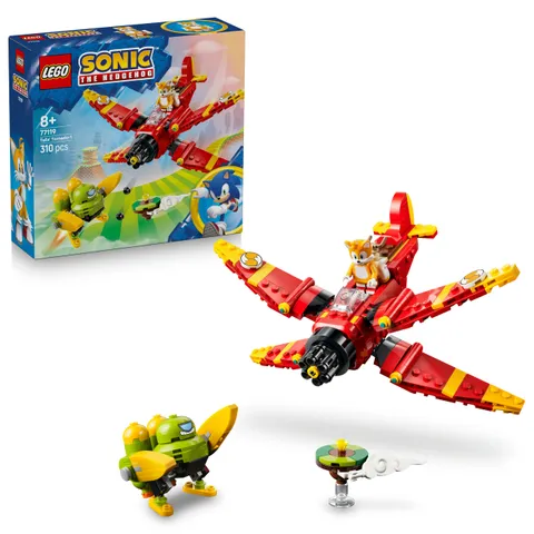 LEGO Sonic the Hedgehog Tornado-1 di Tails - Aereo Giocattolo con Figurina di Badnik