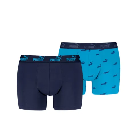 Puma Men's Elements Boxer, Blue Combo, M (2er Pack)