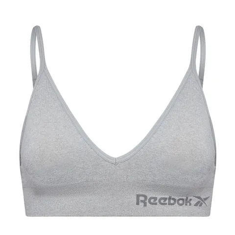 Reebok Donna, Reggiseno Senza Cuciture, Grigio, Grande