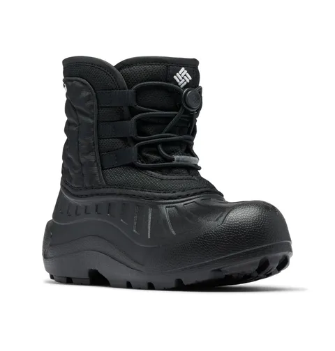 Columbia Powderbug Snowlite Lace, Stivali da neve Unisex - bambini e ragazzi, Black/White