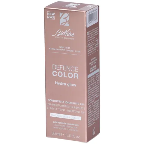 Bionike Defence Color - Fondotinta Hydra Glow Idratante 24h, con Acido Ialuronico e SPF