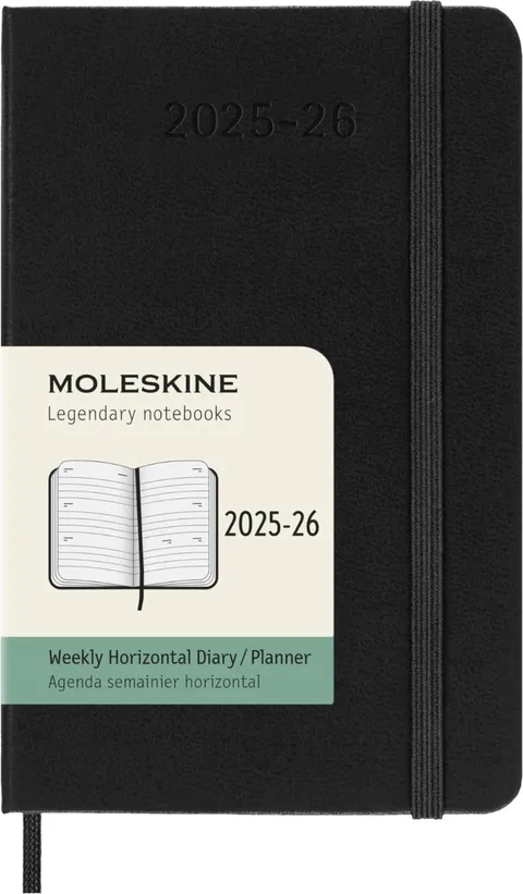 Moleskine Weekly Planner 2025-2026, Agenda Settimanale 18 Mesi, Agenda Orizzontale Con