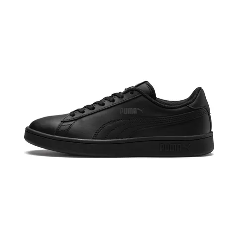PUMA Unisex Kids Puma Smash v2 L Jr Sneakers, Puma Black-Puma Black, 37.5 EU