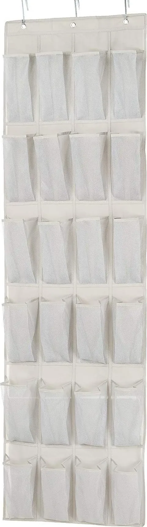Amazon Basics Scarpiera a sospensione da porta a 24 scomparti, 48 x 170.7 cm, Grigio