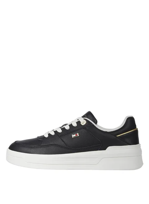 Tommy Hilfiger Donna Sneakers da Runner Essential Basket Profilo Basso, Nero (Black), 41