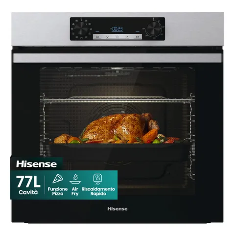 Hisense BI62216AX - Forno da Incasso Multifunzione 77 L, Termoventilato, 11 Funzioni di