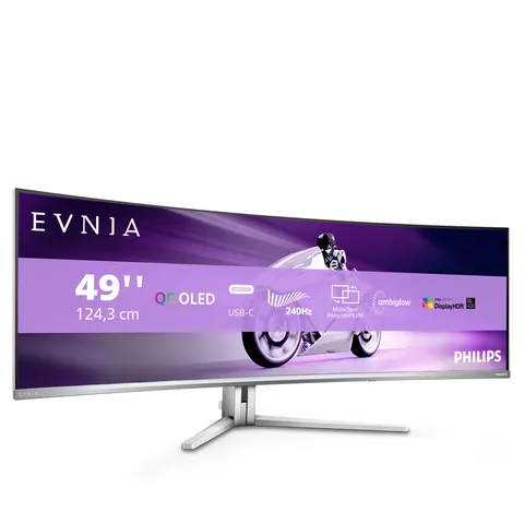Philips Monitor 49M2C8900AM 48.9" QD-OLED Curvo 5120x1440 240Hz