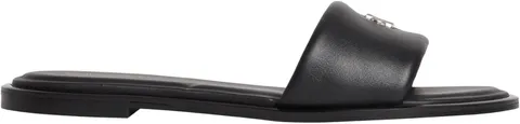 Calvin Klein Sandali piatti da donna rotondi Sndl Lth Bar Hw 2 HW0HW02925, neri (Triple Black), 38