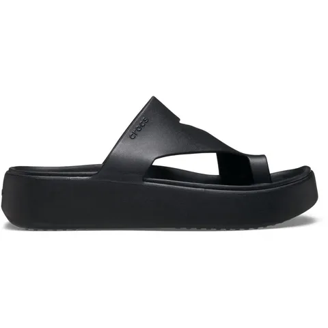 Crocs Getaway Platform Toe Loop, Sandali Donna, Nero, 34/35 EU