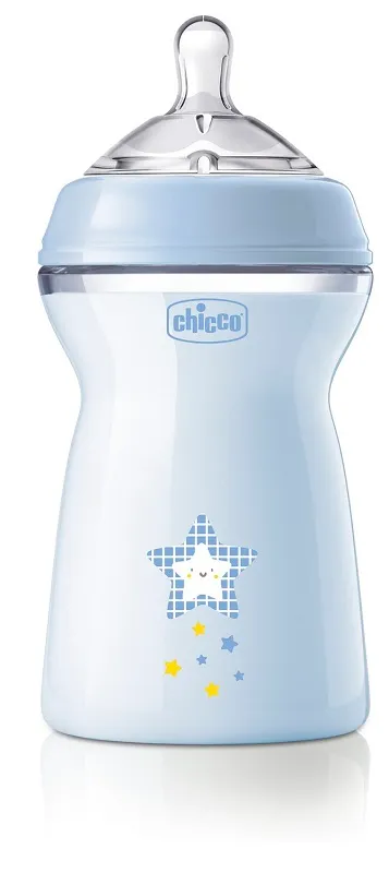 Chicco Natural Feeling Biberon Anticolica 330ml Azzurro