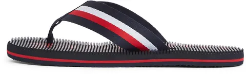 Tommy Hilfiger Uomo Infradito Massage Beach Sandal con Logo, Blu (Desert Sky), 40