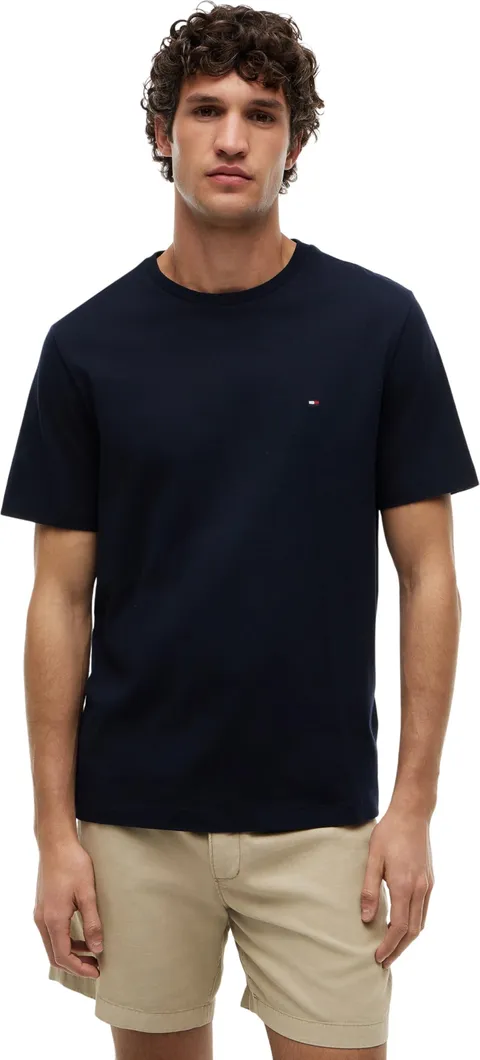 Tommy Hilfiger Uomo T-Shirt Maniche Corte Essential Regular Fit Scollo Rotondo, Blu