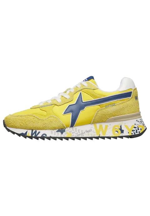 Yak-M. Brushed/Nylon/Print Sole Zucca-Azure