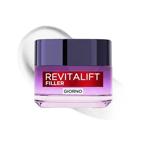 L'Oréal Paris Crema Viso Giorno Revitalift Filler, Per Tutti i Tipi di Pelle, Azione