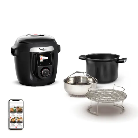 Moulinex Cookeo Wi-Fi 10in1, Multicooker, 10 Modalità di Cottura, Pentola a Pressione