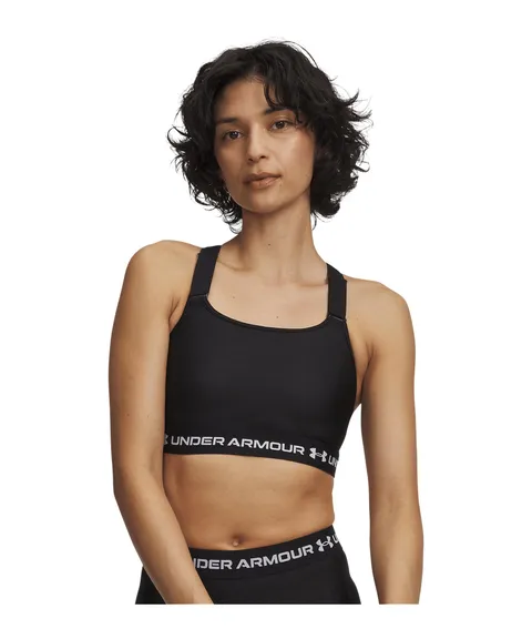Women's Heatgear High-Support Bra Black/White M M