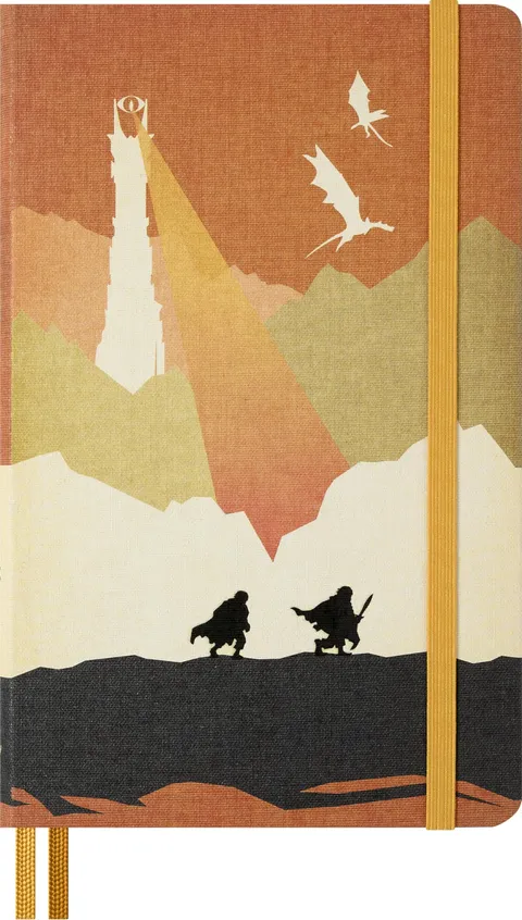Moleskine Taccuino a Righe Il Signore degli Anelli, Copertina Rigida in Tela e Chiusura