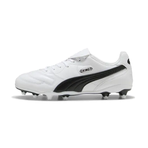 PUMA King Liga FG/AG - Scarpe da Calcio Unisex, Colore Bianco e Nero, Taglia 39, Puma
