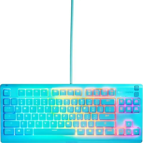 SteelSeries Apex 3 TKL - Tastiera Gaming Aqua - Fattore di forma compatto senza tastierino - Illuminazione RGB a 8 zone - Resiste ad acqua e polvere - Switch da gaming super silenziosi - FR AZERTY
