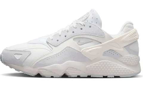 Nike DZ3306 Nike Air Huarache Runner Uomo, Summit White/Metallic Silver-White EU 40
