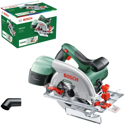 Bosch Home and Garden Sega circolare Pks 55A, 1200 watt, verde, 160 mm, 3,9 kg