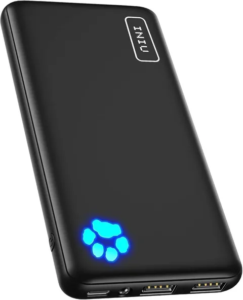 INIU Power Bank, Ultra Sottile 3A Ricarica Rapida 10000mA Powerbank, Idoneo per Volo