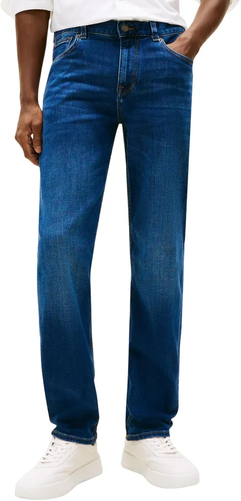 Tommy Hilfiger Straight Denton Jeans Washes, Pantaloni, Uomo, Denim (Dark Blue), 32W / 32L