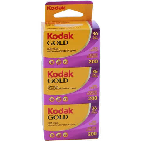 Kodak Gold 36 Esposizioni, confezione da 3 pellicole negative a colori di velocità media