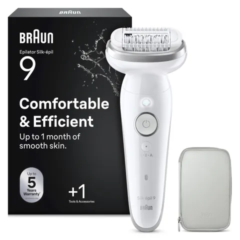 Braun Silk·épil 9, epilatore con testina mobile per una facile rimozione dei capelli