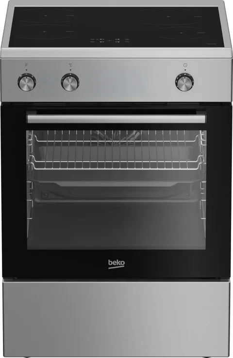 Beko FBE69100X Cucina a Libera Installazione 60x60 cm, Piano a Induzione 4 Zone, Forno