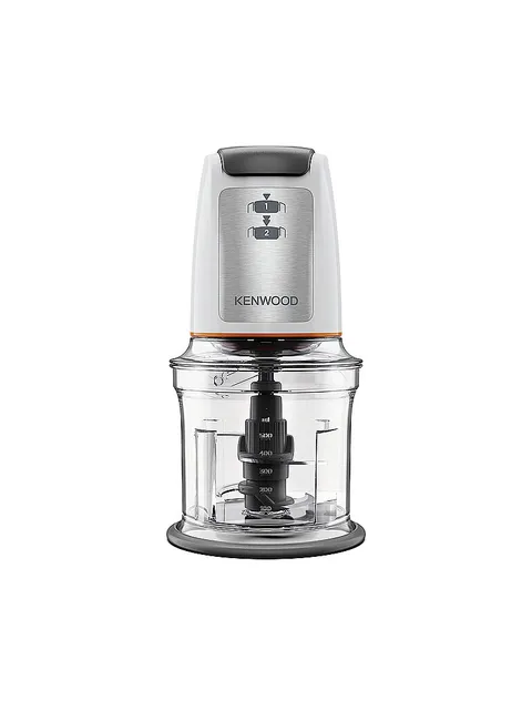 Kenwood Chopper CHP61.100WH, Potenza 500W, Ciotola da 0.5L, 2 velocità, Sistema a quattro